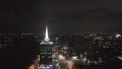 civic centre at night nigeria drone 02