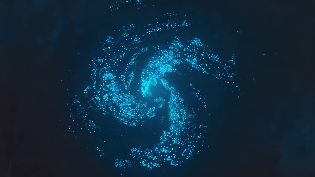 A mesmerizing blue spiral galaxy in the vast expanse of space
