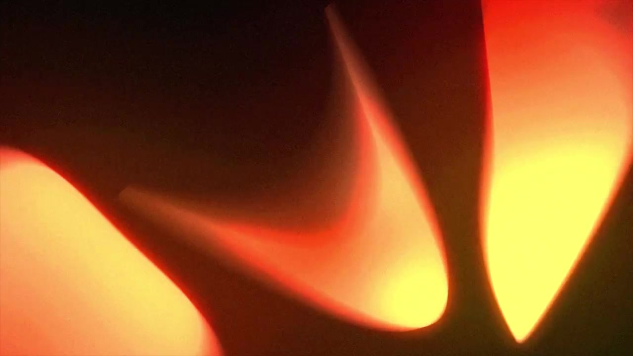 Abstrakt leuchtende orange-gelbe Wellenformen Animation