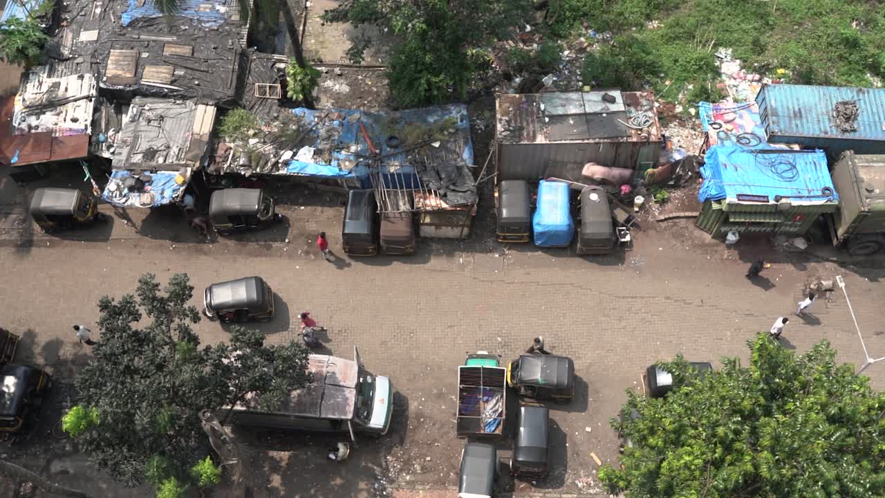 Slum Area top Angle View in Mumbai - Ak