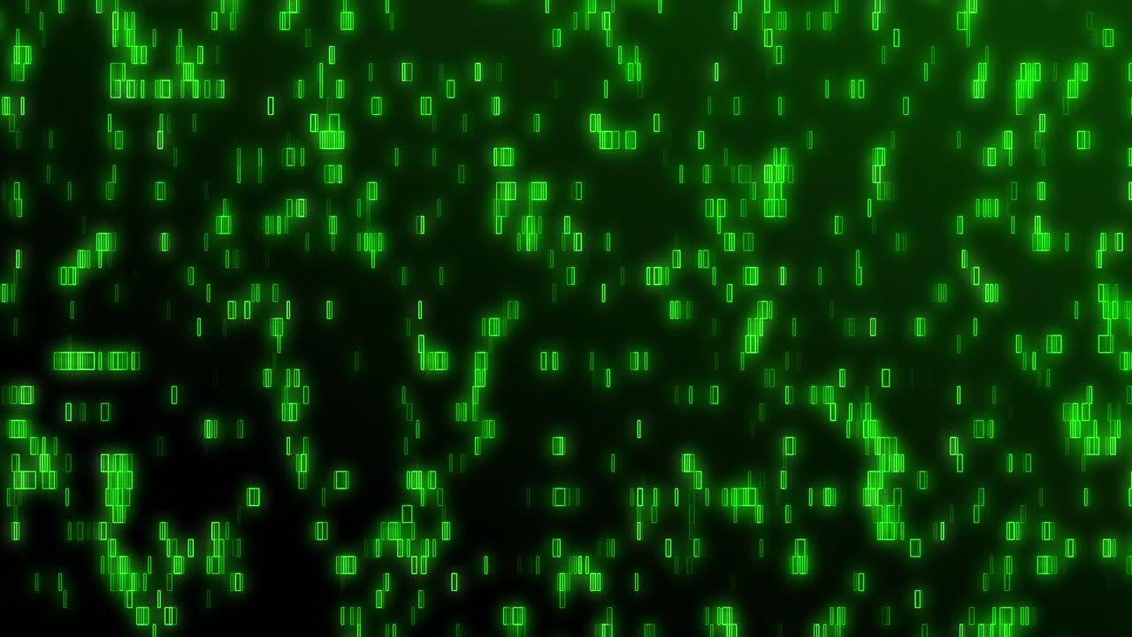 Animation of repeatable squares moving on black background