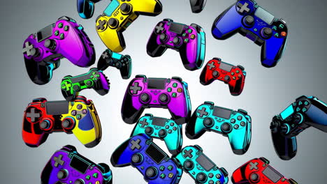 stylish and colorful game controllers