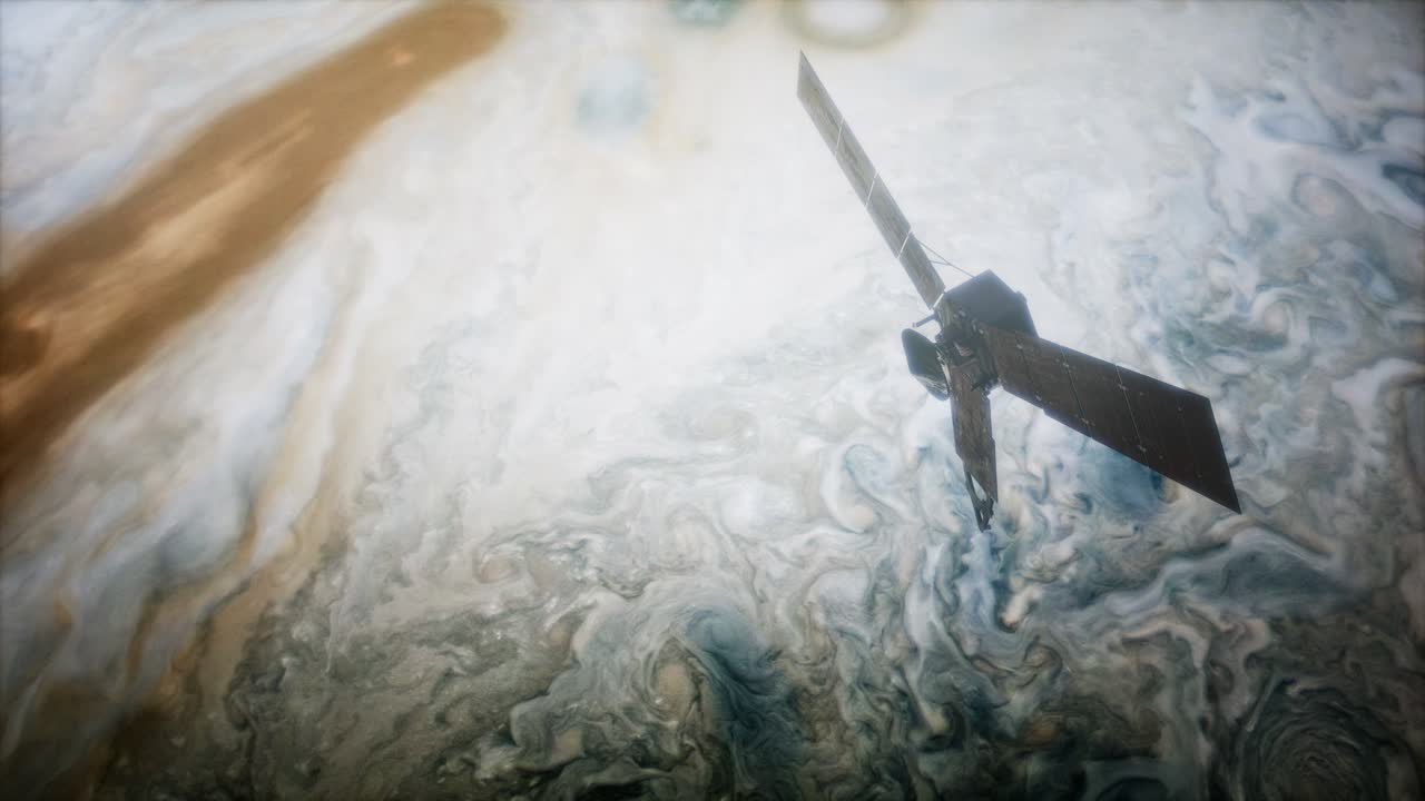 спутник юнона, вращающийся вокруг юпитера