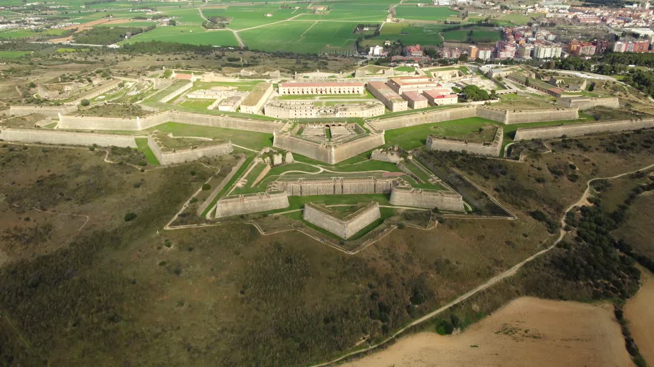 Aerial View of a Star-Shaped Fortress