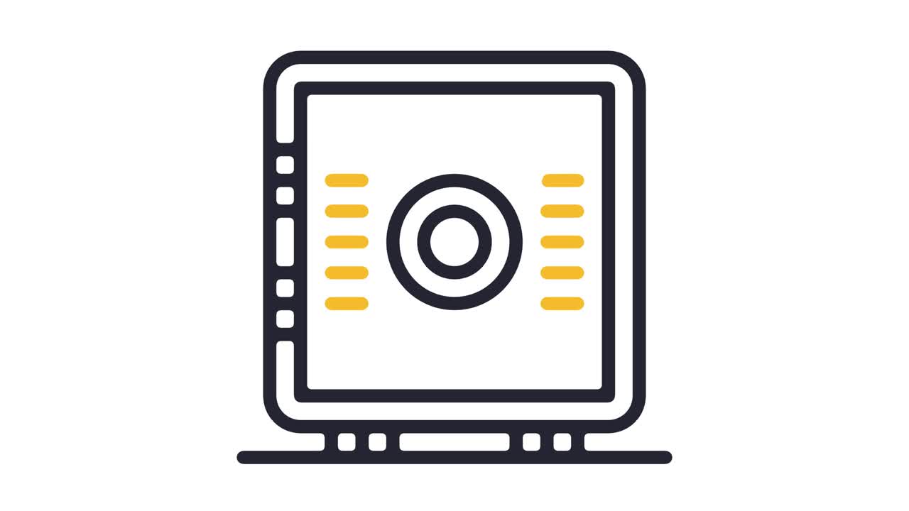 알파와 함께 안전 라인 아이콘 애니메이션