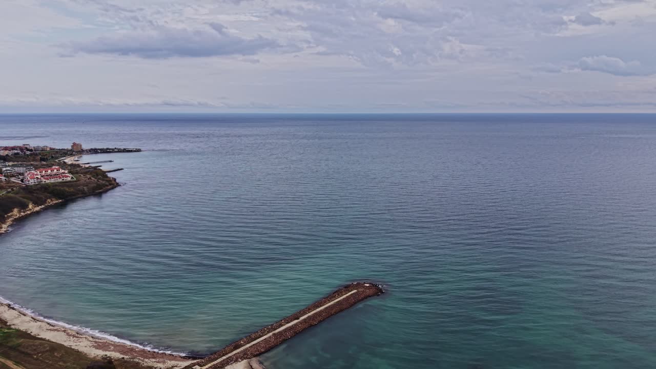 Stunning aerial view of the coastline in Bulgaria captured by drone