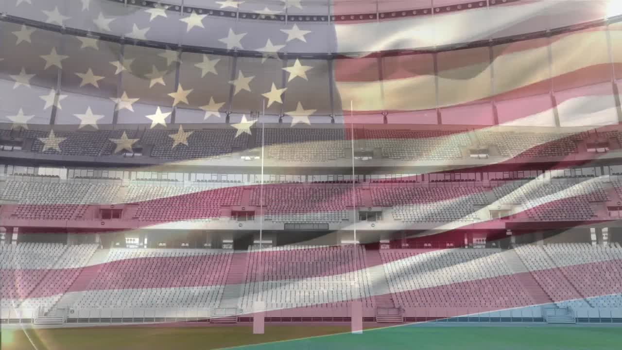 경기장 앞 에서  ⁇ 발 이 날아다니고 있다