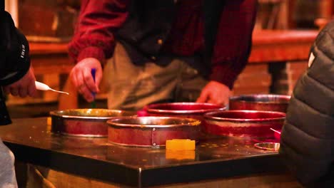 demonstration of candle making process