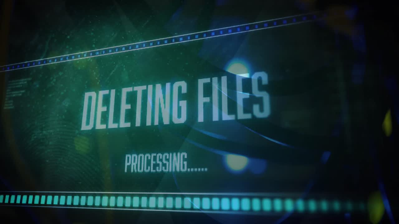 animación del procesamiento de datos a través de cables de servidor de computadoras