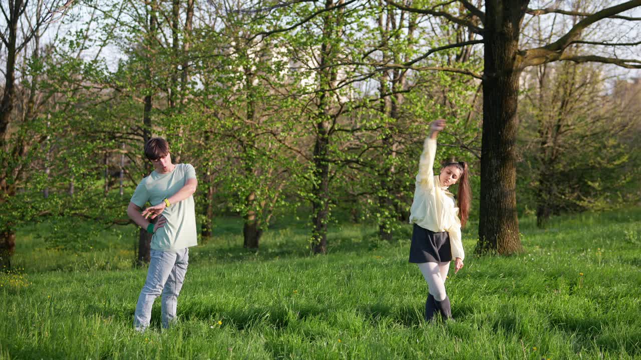 Couple Posing in a Park