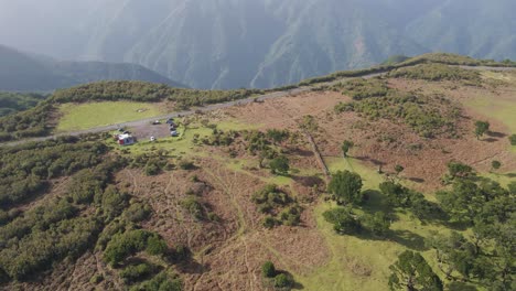 Flying-over-a-green-mountain