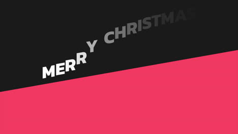 texto moderno de feliz navidad en fondo negro y rojo