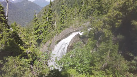 waterfall on mount 5040, vancouver island, canada