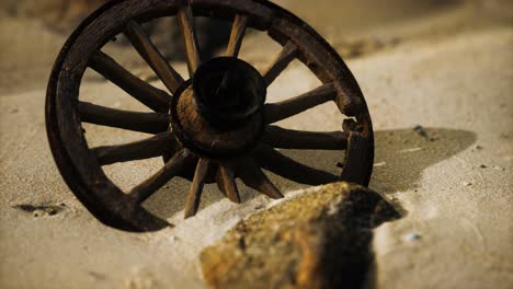 Large-wooden-wheel-in-the-sand