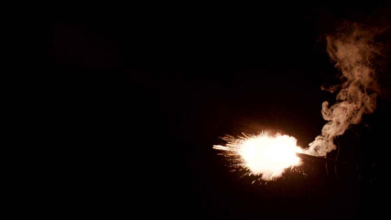 Roman Candle / Bottle rocket fireworks in slow motion in 4K