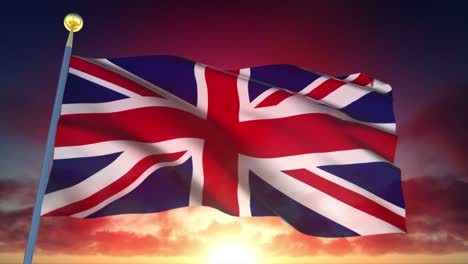 4k bandera muy detallada del reino unido loopable