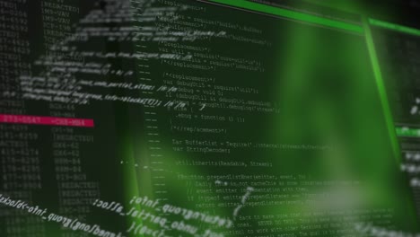 animazione dell'elaborazione dei dati su sfondo nero