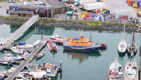 RNLI-lifeboat-Newlyn-Harbour-Cornwall-drone,aerial