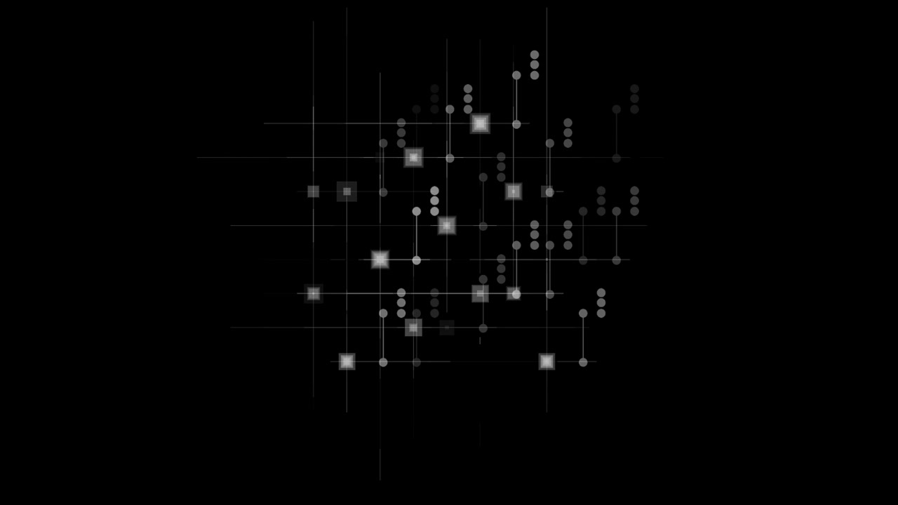 Abstract Digital Network Grid with Glowing Data Connections