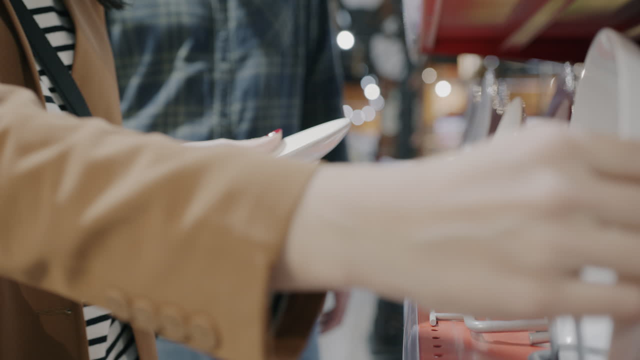 Shopping for Dinner Plates at a Grocery Store