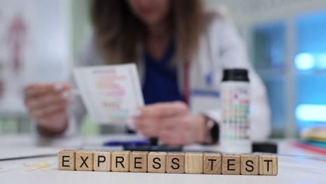 express test being conducted in a medical laboratory