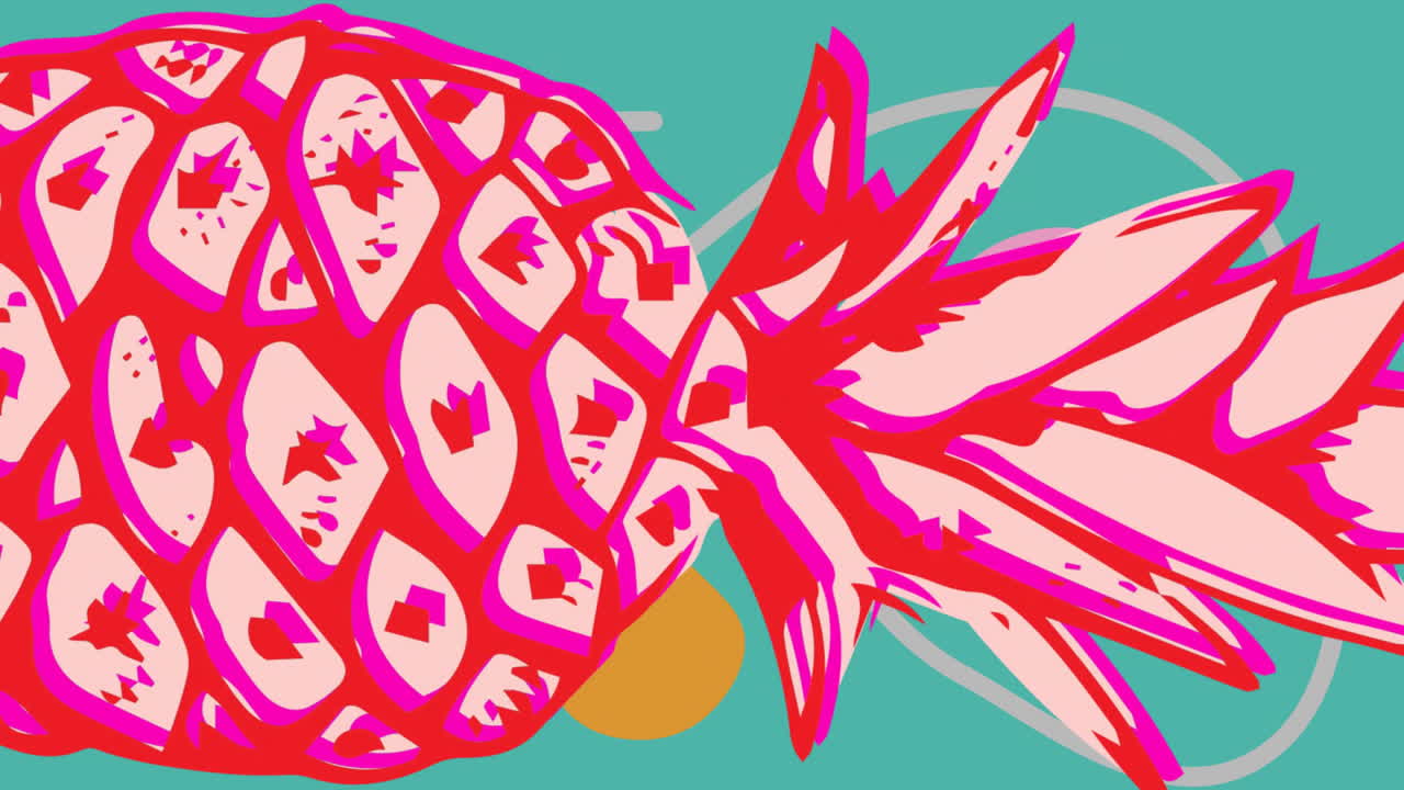 animación de círculos y líneas sobre fondo verde