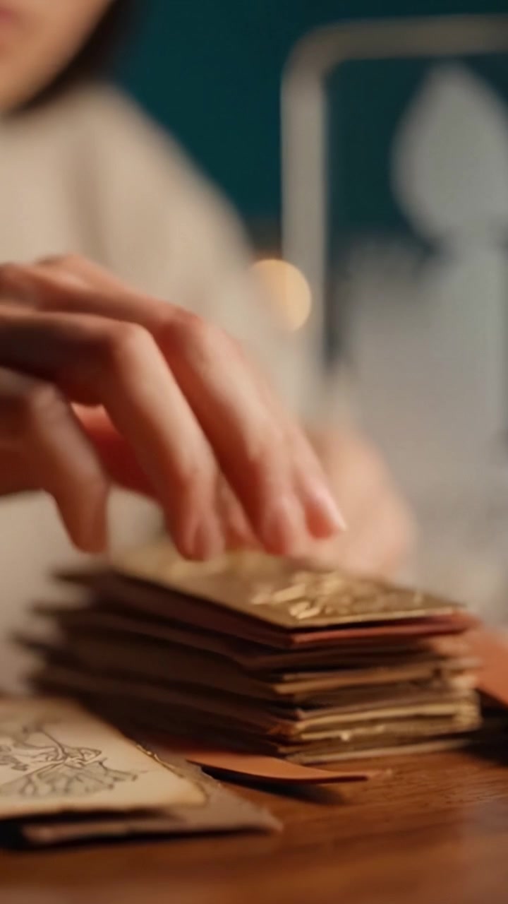 Künstlerische Handwerkskunst erkunden: Eine Nahaufnahme von Händen, die sich an einem gemütlichen Arbeitsplatz mit Vintage-Karten und aufwendigen Designs dem filigranen Schaffensprozess widmen.