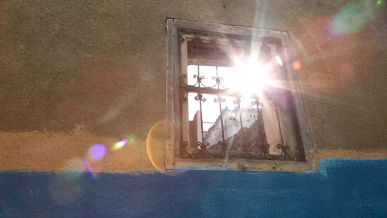 모로코 창문을 통과하는 빛