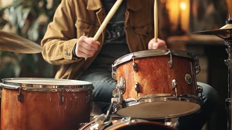 drummer playing a drum kit