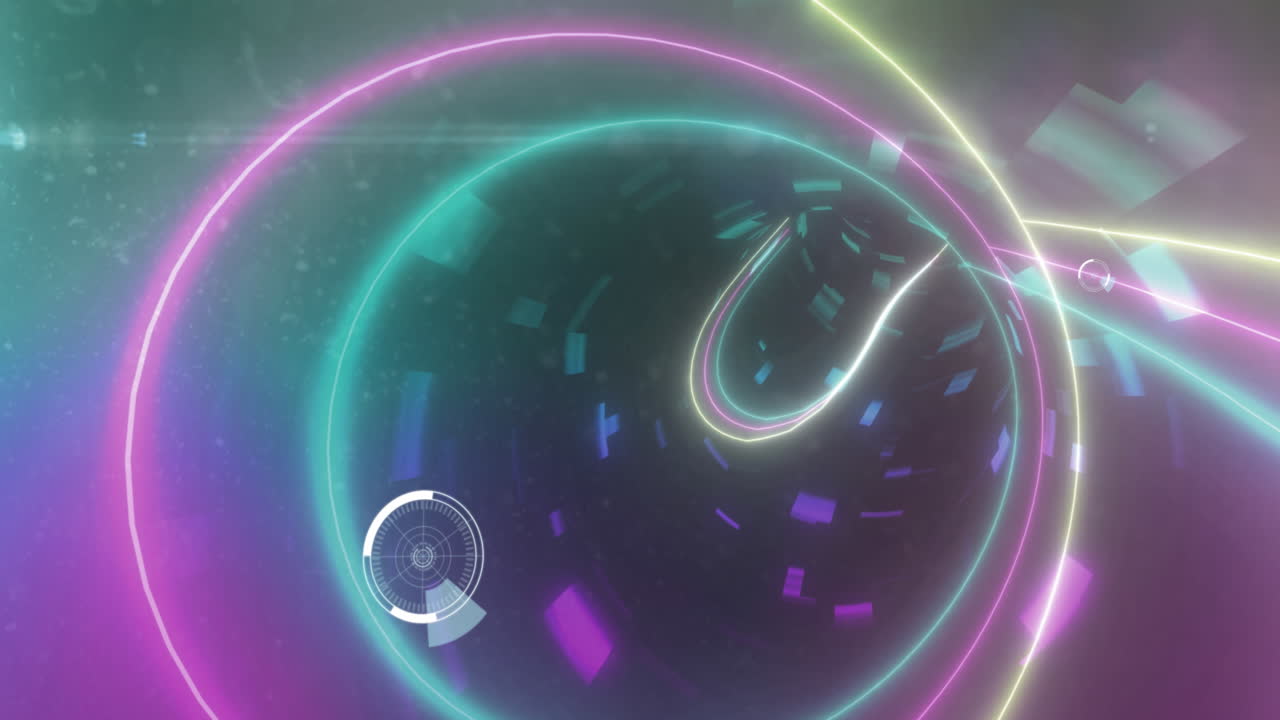 빛나는 터널에 대한 원에 5g 텍스트