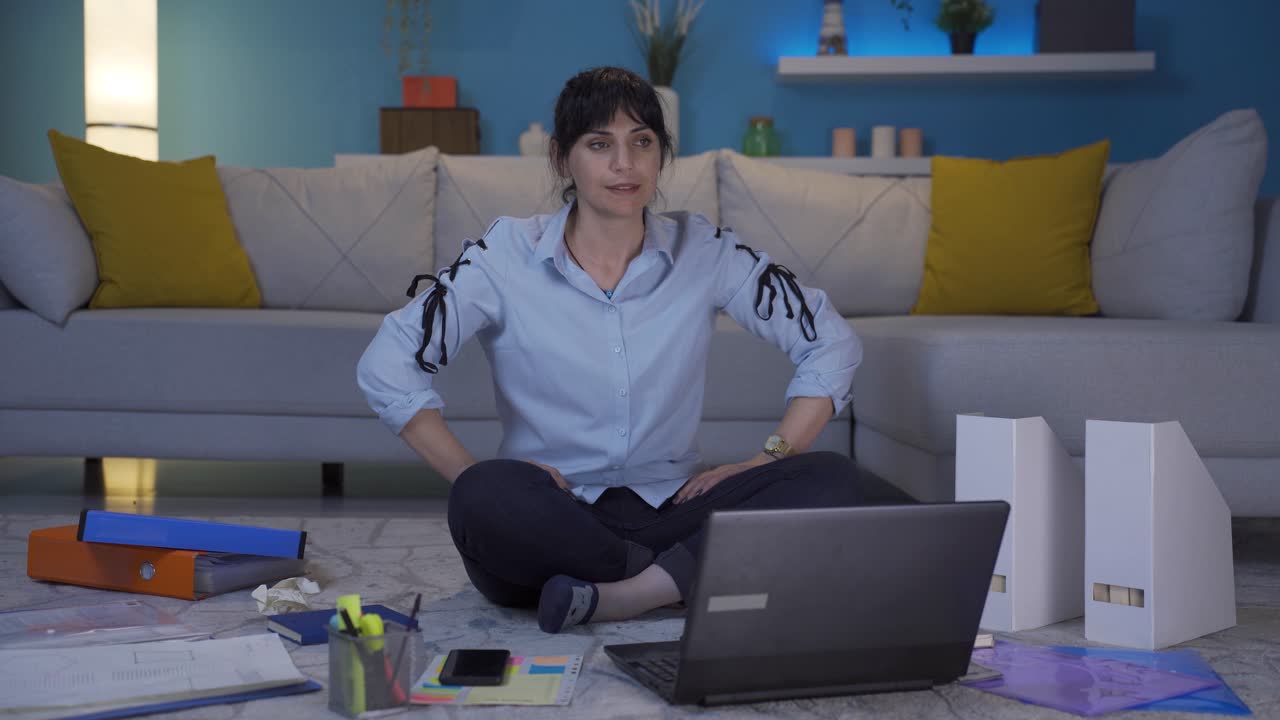 Home office worker woman getting angry.