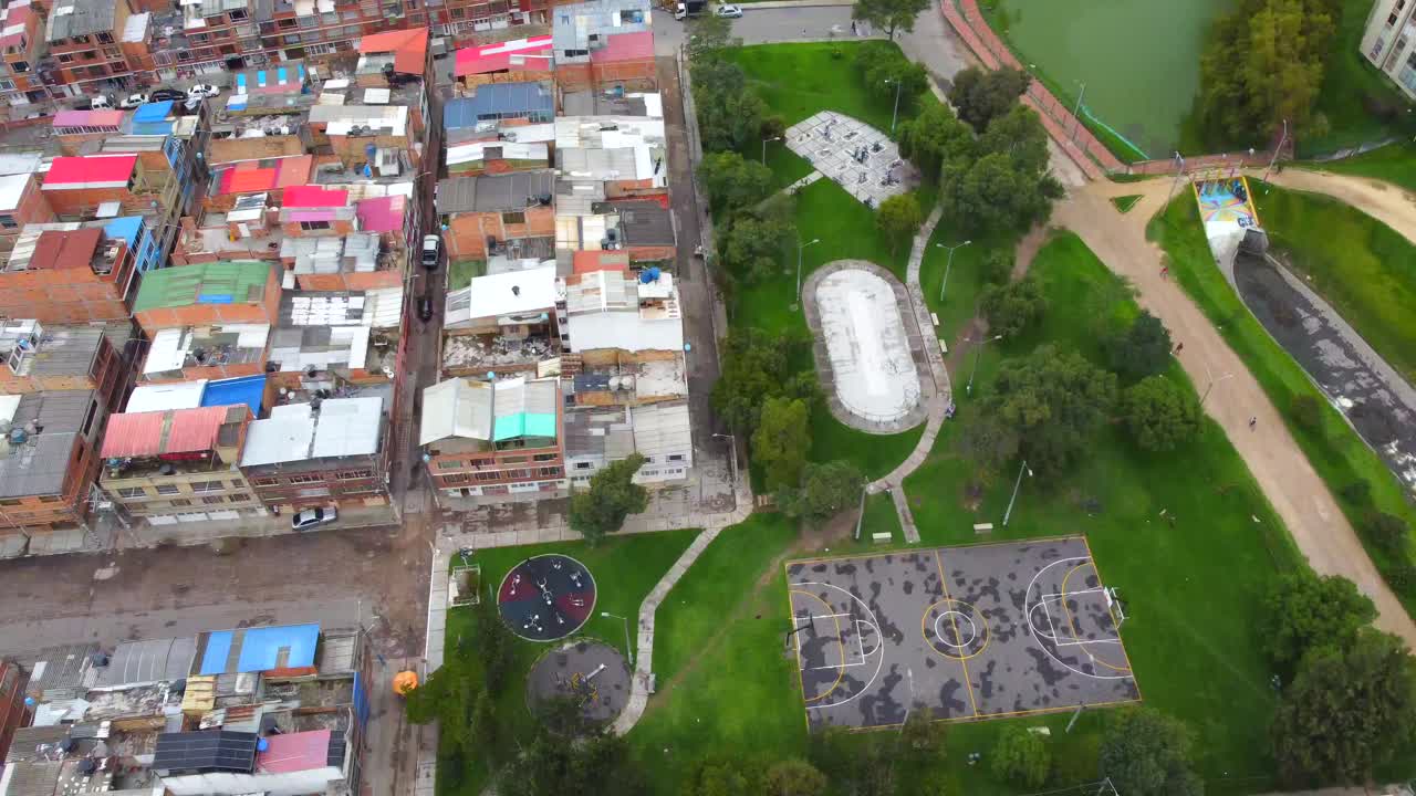 Bairro Timiza a surgir, deslizamos sem esforço em direção às águas cintilantes do Lago Timiza
