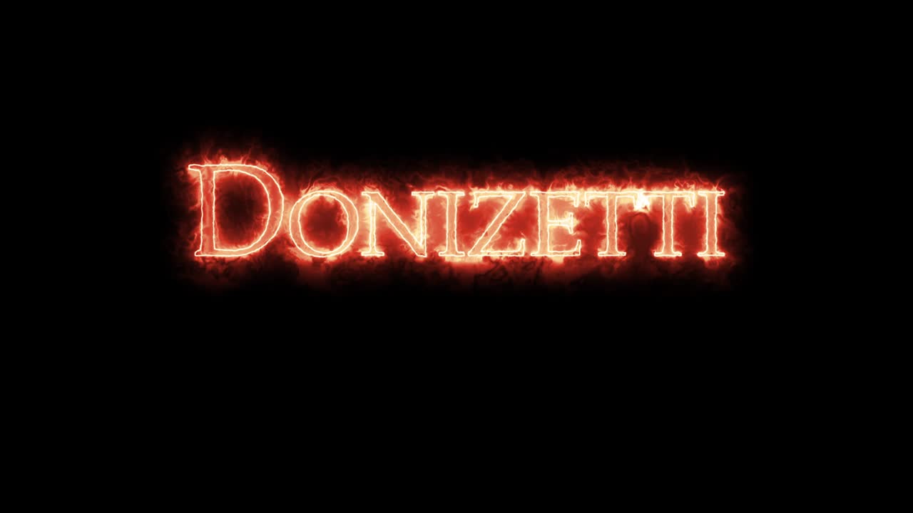 Donizetti scritto con il fuoco. In loop.
