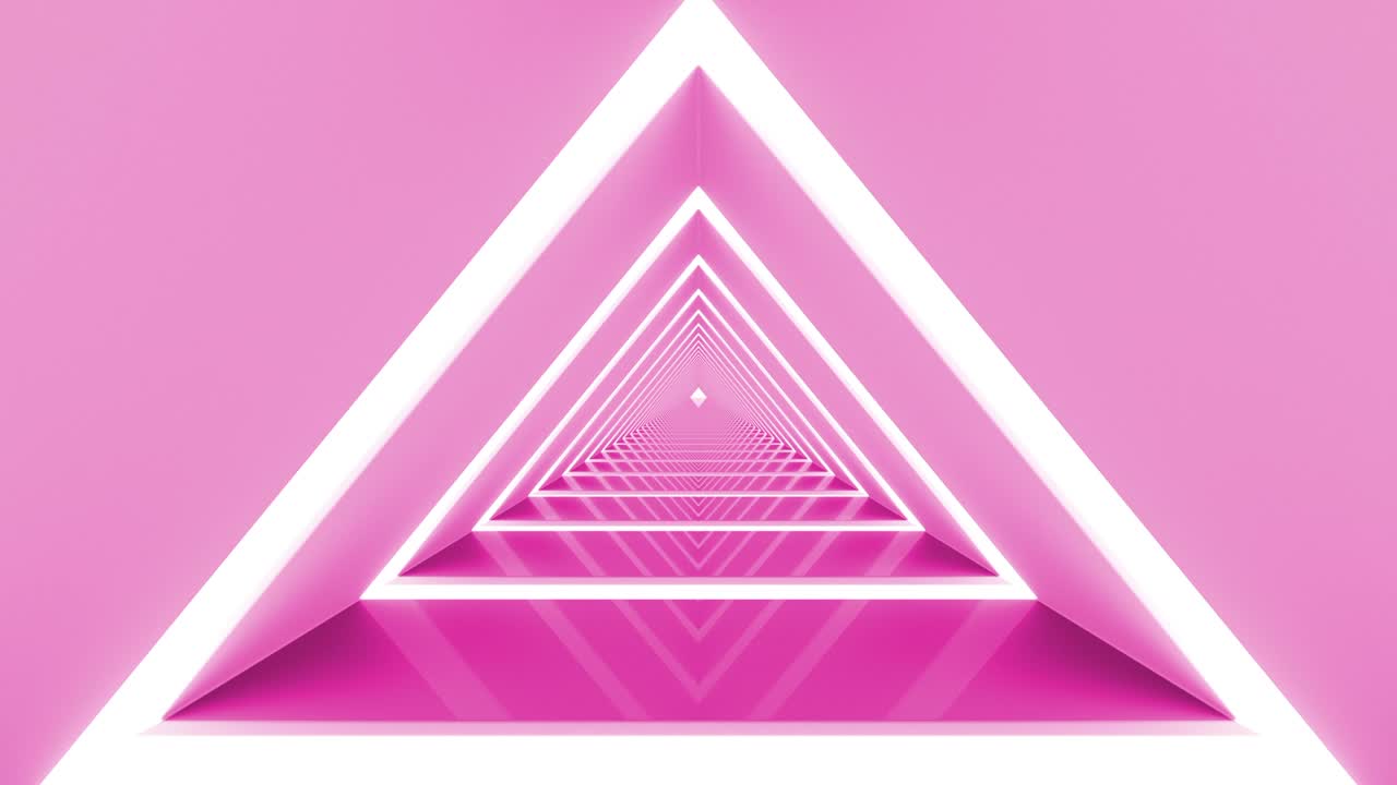 분홍색 삼각형 루프 복도