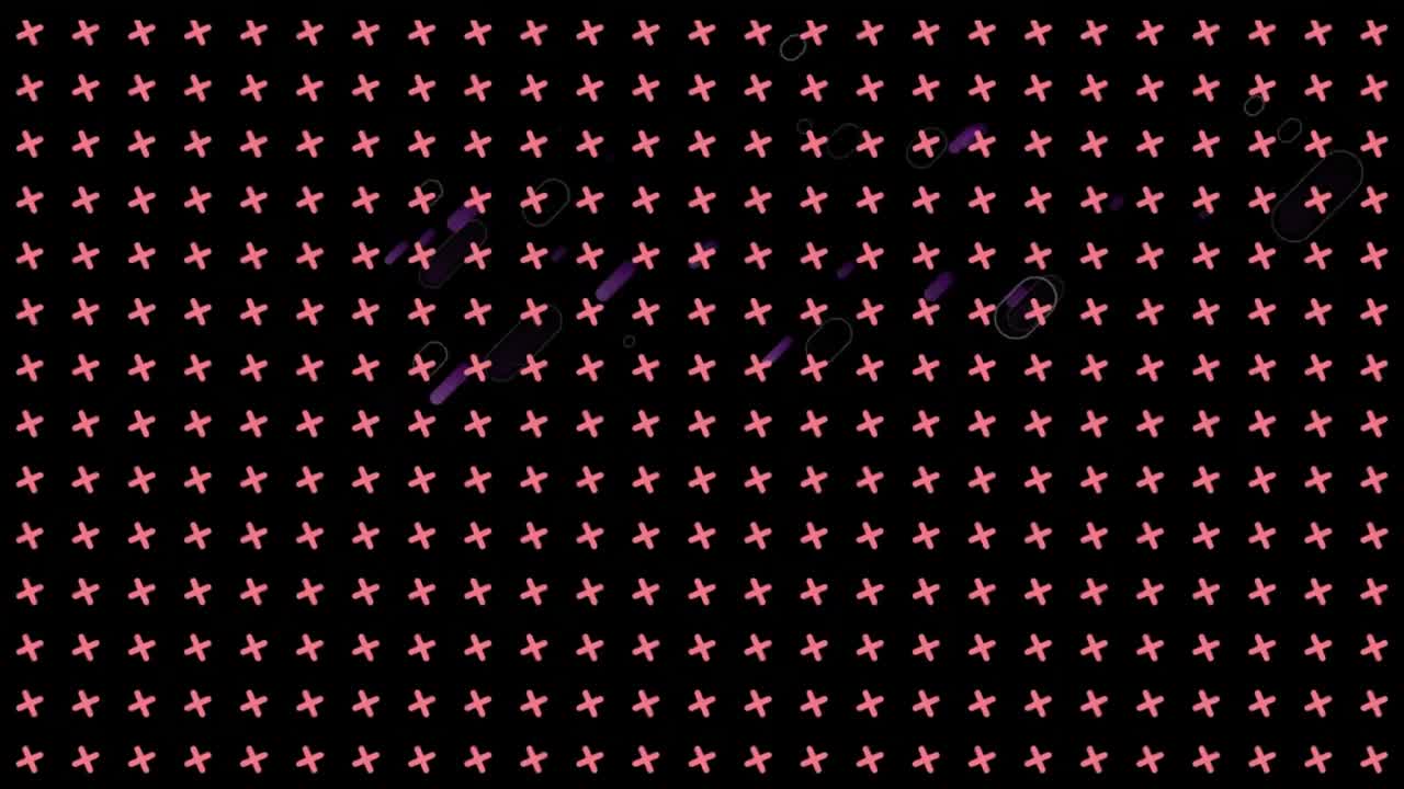 animación de formas que se mueven sobre un fondo negro