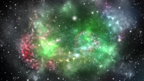 Moviéndose-A-Través-De-Nebulosas-En-El-Espacio