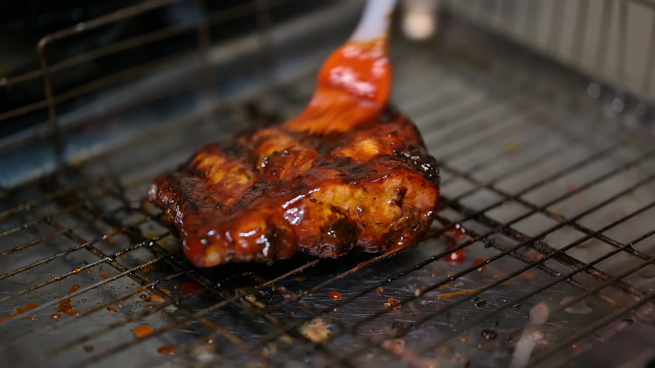 Preparing food to eat in restaurant. Close up of chef working in the kitchen