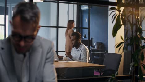business people working in a modern office