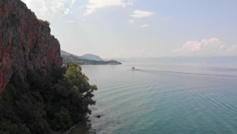 Aerial-shot-of-Macedonia-coast