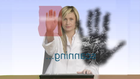 future concept of a doctor at work