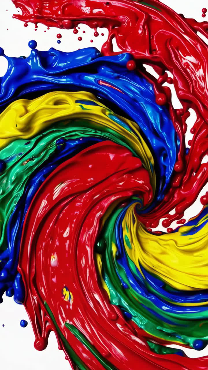 Abstract Swirling Paint Splashes