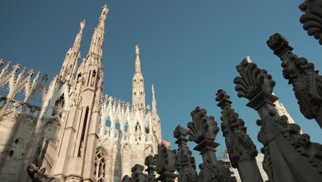 sculptures saints and martyrs decorating the cathedral milan duomo di milano