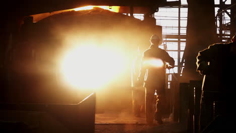 steel workers in a factory