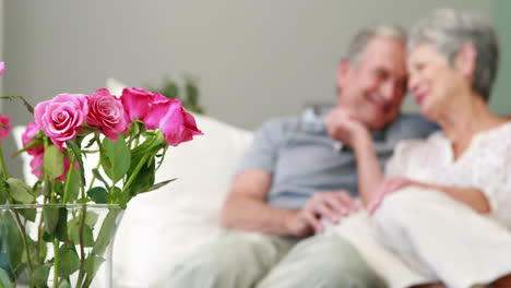 Senior-couple-embracing-in-living-room