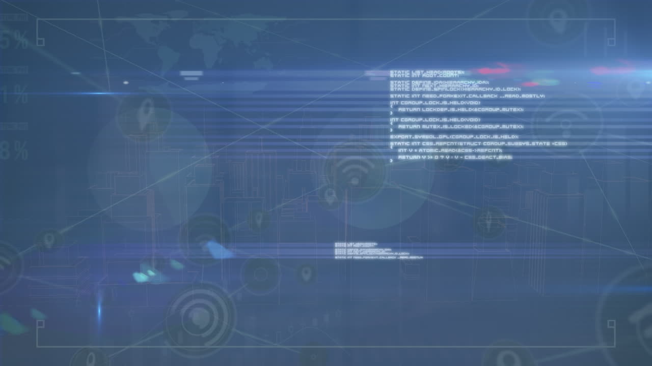 해군 공간에 대한 연결, 그래프 및 조명의 애니메이션