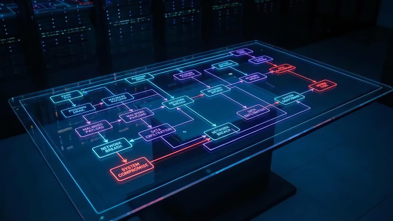 Network Breach and System Compromise Diagram
