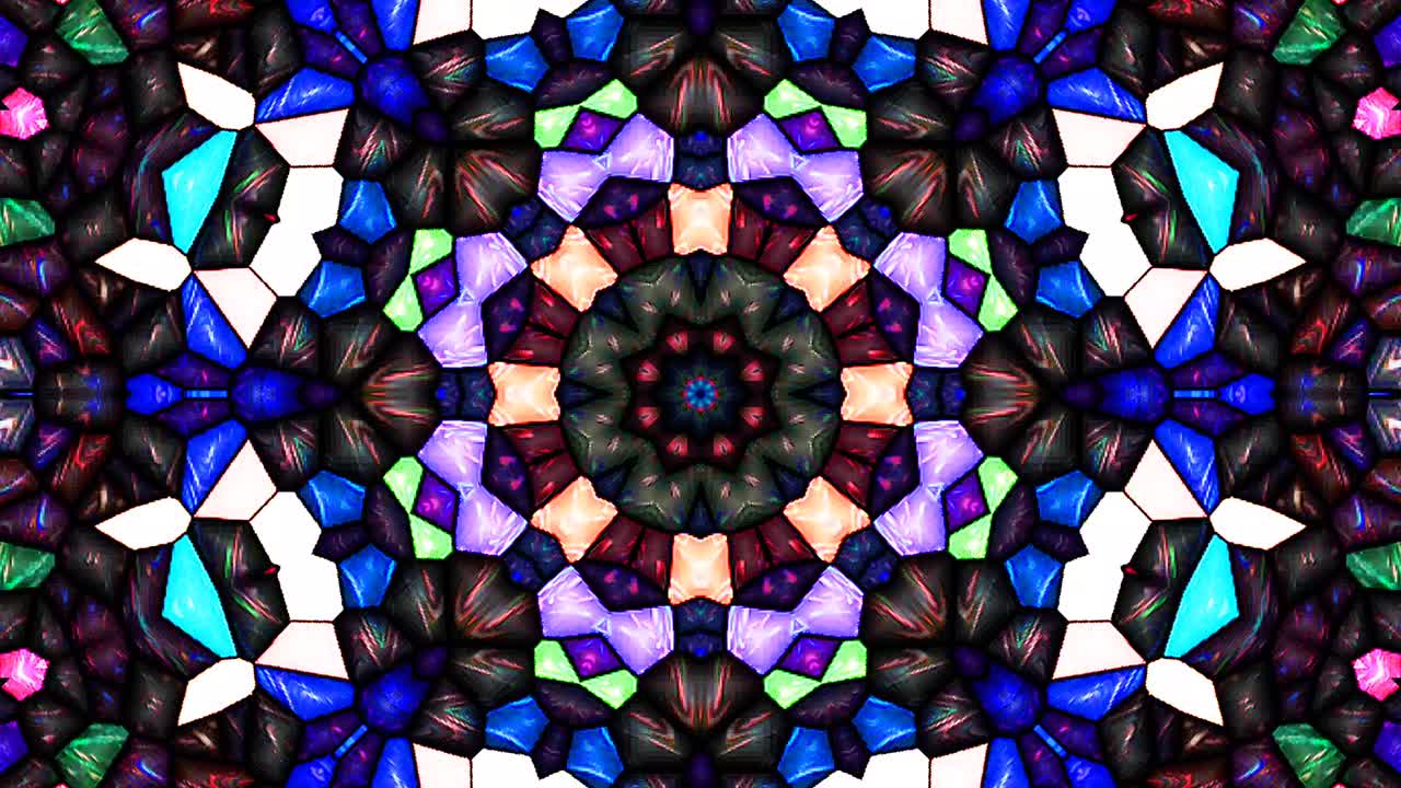 abstract caleidoscopio brillante hermosa línea roja azul movimiento suave con movimiento de luz brillante