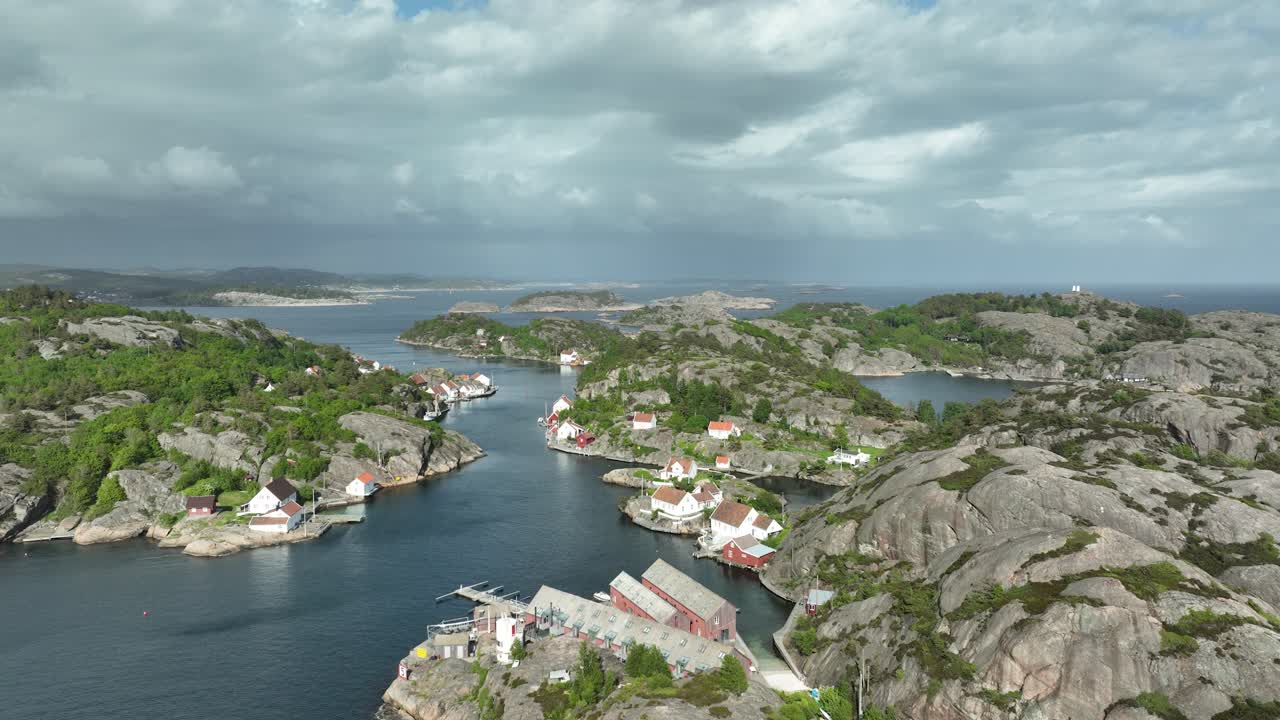 Morning light spreading across the islands of Ny-Hellesund