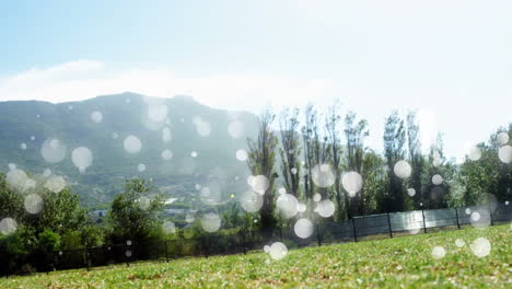 Moving-spots-of-white-light-with-children-running