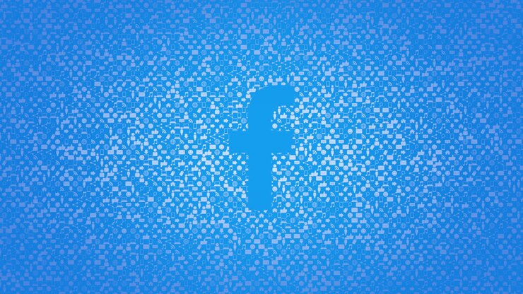 ikon gerak jaringan sosial facebook pada latar belakang sederhana